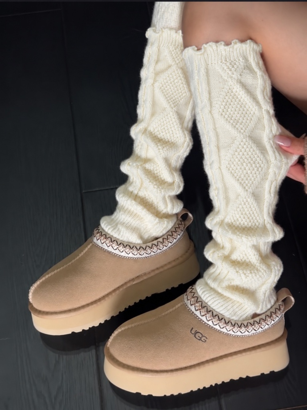 Leg warmers White